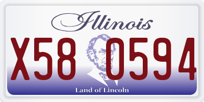 IL license plate X580594