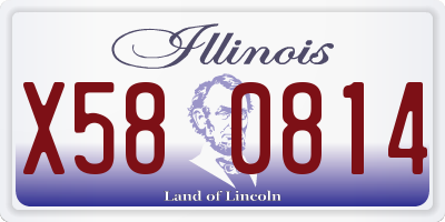 IL license plate X580814