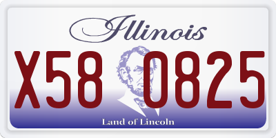 IL license plate X580825