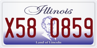 IL license plate X580859