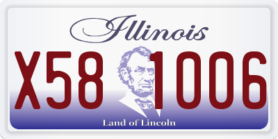 IL license plate X581006