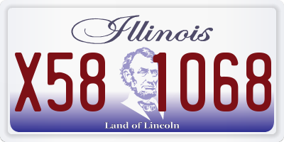 IL license plate X581068