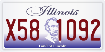 IL license plate X581092