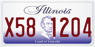 IL license plate X581204