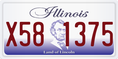 IL license plate X581375