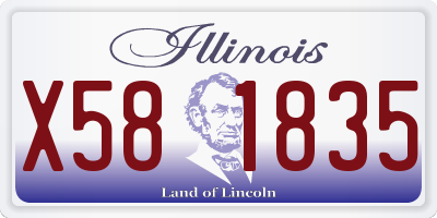 IL license plate X581835