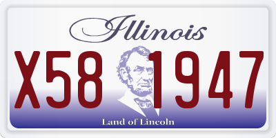 IL license plate X581947