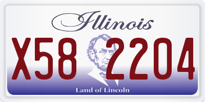 IL license plate X582204