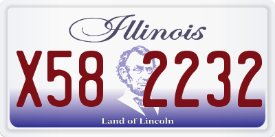 IL license plate X582232