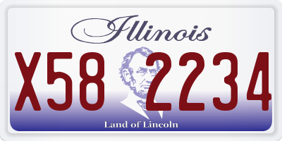 IL license plate X582234