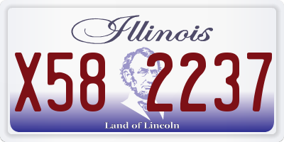 IL license plate X582237