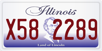 IL license plate X582289