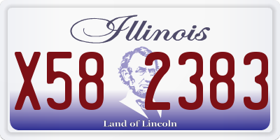 IL license plate X582383