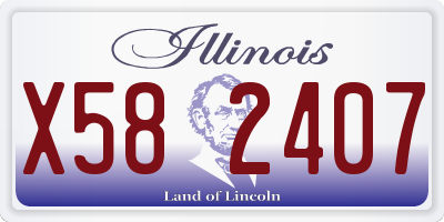 IL license plate X582407