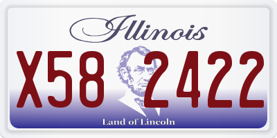 IL license plate X582422