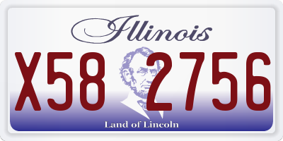 IL license plate X582756