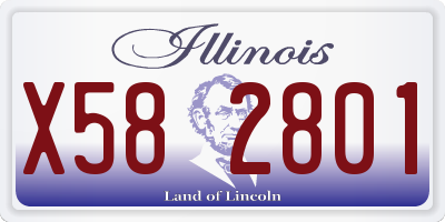 IL license plate X582801
