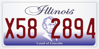IL license plate X582894