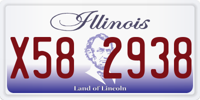 IL license plate X582938