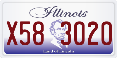 IL license plate X583020