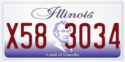 IL license plate X583034
