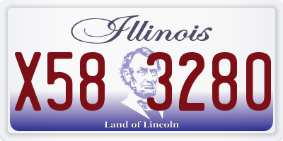 IL license plate X583280