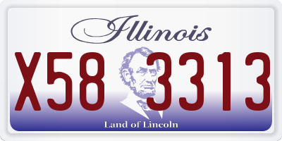 IL license plate X583313