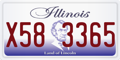 IL license plate X583365