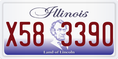 IL license plate X583390