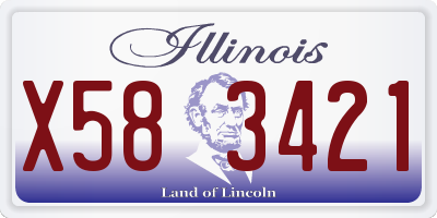 IL license plate X583421