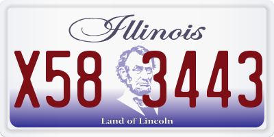 IL license plate X583443