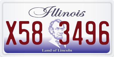IL license plate X583496