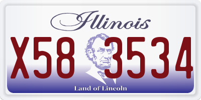 IL license plate X583534
