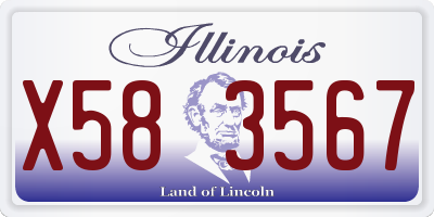 IL license plate X583567