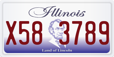IL license plate X583789