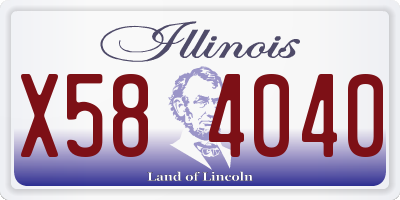 IL license plate X584040