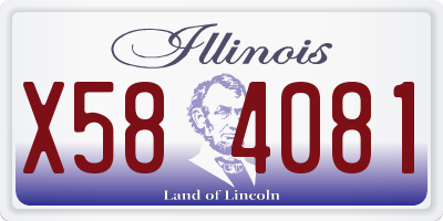 IL license plate X584081