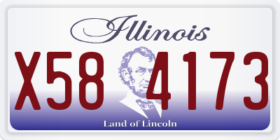 IL license plate X584173
