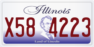 IL license plate X584223
