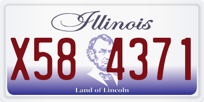 IL license plate X584371