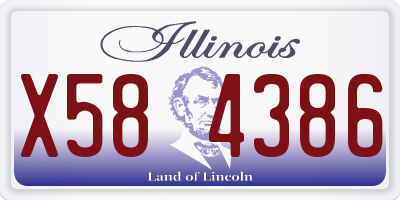 IL license plate X584386