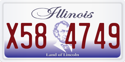 IL license plate X584749