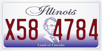 IL license plate X584784