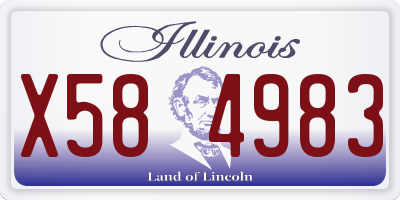 IL license plate X584983