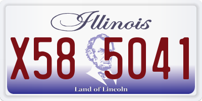 IL license plate X585041