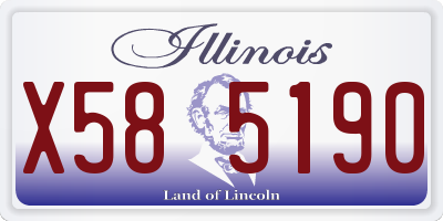IL license plate X585190