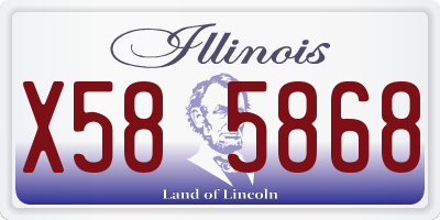 IL license plate X585868