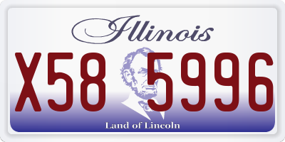 IL license plate X585996