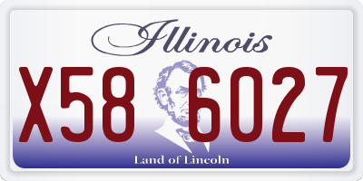 IL license plate X586027