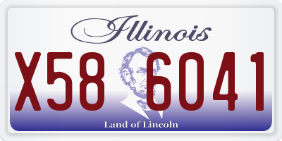 IL license plate X586041